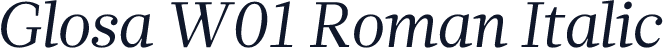 Glosa W01 Roman Italic