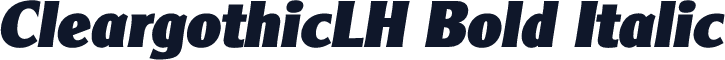 CleargothicLH Bold Italic