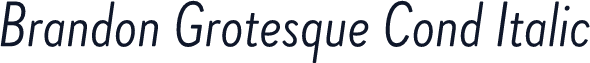 Brandon Grotesque Cond Italic