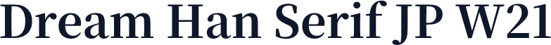 Dream Han Serif JP W21