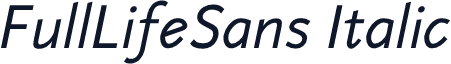 FullLifeSans Italic