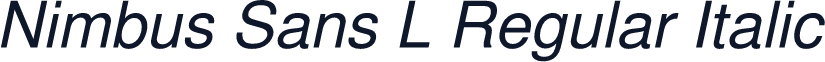 Nimbus Sans L Regular Italic