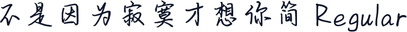 不是因为寂寞才想你简 Regular