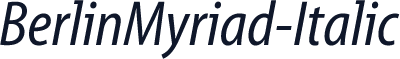 BerlinMyriad-Italic