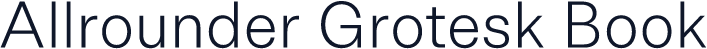 Allrounder Grotesk Book