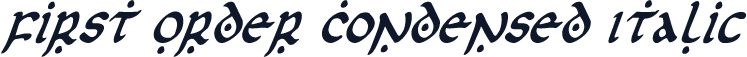 First Order Condensed Italic