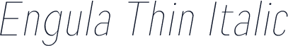 Engula Thin Italic