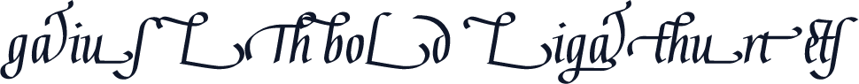 Gaius LT Bold Ligatures