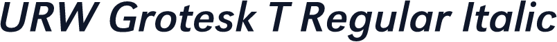 URW Grotesk T Regular Italic