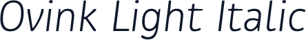 Ovink Light Italic