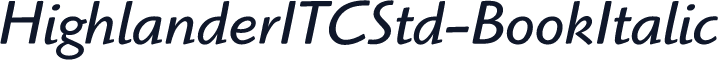 HighlanderITCStd-BookItalic