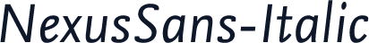 NexusSans-Italic