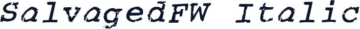 SalvagedFW Italic