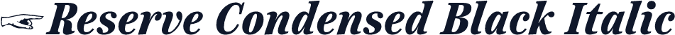 ☞Reserve Condensed Black Italic
