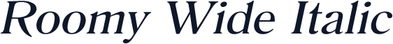 Roomy Wide Italic