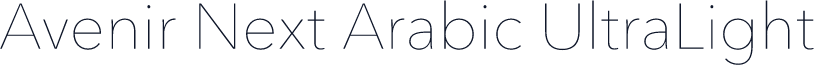 Avenir Next Arabic UltraLight