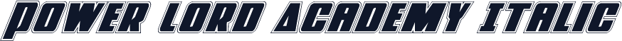 Power Lord Academy Italic