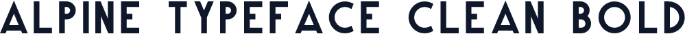 Alpine Typeface Clean Bold
