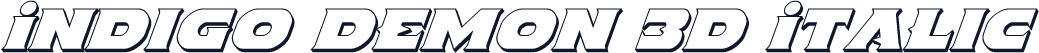 Indigo Demon 3D Italic
