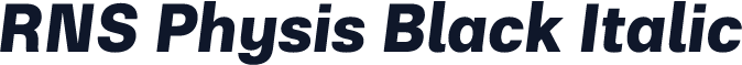 RNS Physis Black Italic