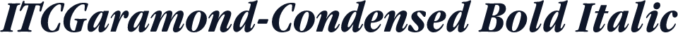 ITCGaramond-Condensed Bold Italic