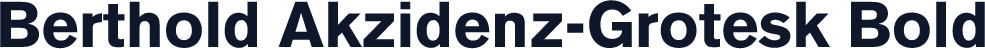 Berthold Akzidenz-Grotesk Bold