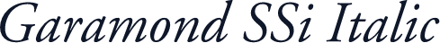 Garamond SSi Italic