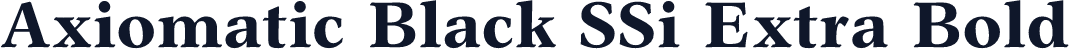 Axiomatic Black SSi Extra Bold
