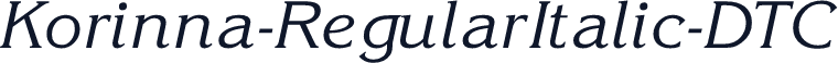 Korinna-RegularItalic-DTC
