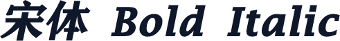宋体 Bold Italic