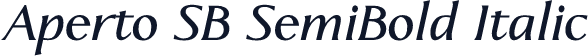 Aperto SB SemiBold Italic