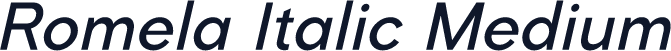 Romela Italic Medium