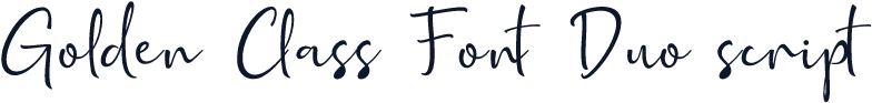 Golden Class Font Duo script