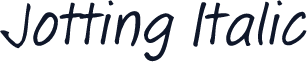 Jotting Italic