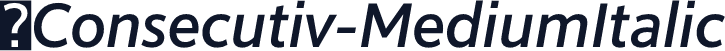 ☞Consecutiv-MediumItalic