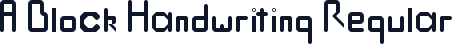 A Block Handwriting Regular