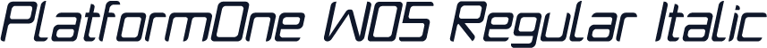 PlatformOne W05 Regular Italic