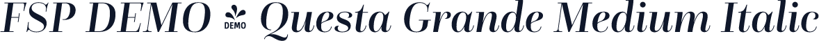 FSP DEMO - Questa Grande Medium Italic