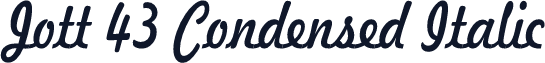 Jott 43 Condensed Italic