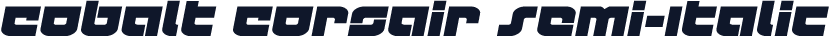 Cobalt Corsair Semi-Italic