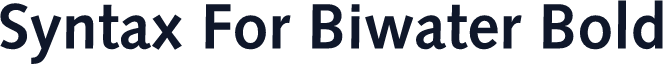 Syntax For Biwater Bold