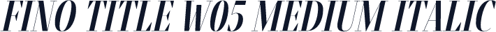 Fino Title W05 Medium Italic