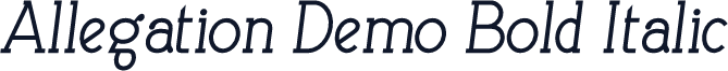Allegation Demo Bold Italic