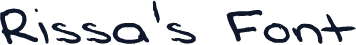 Rissa's Font