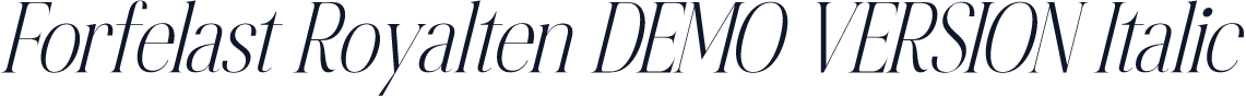 Forfelast Royalten DEMO VERSION Italic