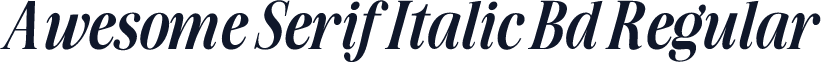 Awesome Serif Italic Bd Regular