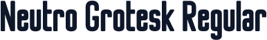 Neutro Grotesk Regular