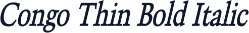 Congo Thin Bold Italic