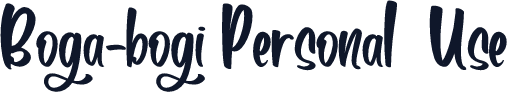 Boga-bogi Personal  Use