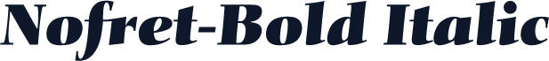 Nofret-Bold Italic